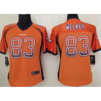 Nike Denver Broncos #83 Wes Welker Drift Fashion Orange Womens Jersey