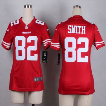 Nike San Francisco 49ers #82 Torrey Smith Red Game Womens Jersey