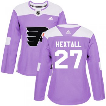 Adidas Philadelphia Flyers #27 Ron Hextall Purple Authentic Fights Cancer Women's Stitched NHL Jersey