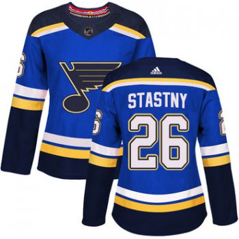 Adidas St.Louis Blues #26 Paul Stastny Blue Home Authentic Women's Stitched NHL Jersey