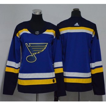 Adidas St.Louis Blues Blank Blue Home Authentic Women's Stitched NHL Jersey
