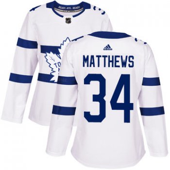 Adidas Toronto Maple Leafs #34 Auston Matthews White Authentic 2018 Stadium Series Women's Stitched NHL Jersey