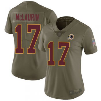 Redskins #17 Terry McLaurin Olive Women's Stitched Football Limited 2017 Salute to Service Jersey
