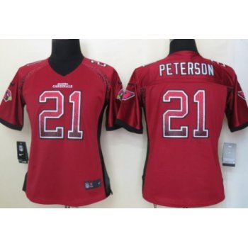 Nike Arizona Cardinals #21 Patrick Peterson Drift Fashion Red Womens Jersey