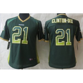 Nike Green Bay Packers #21 Ha Ha Clinton-Dix Drift Fashion Green Womens Jersey