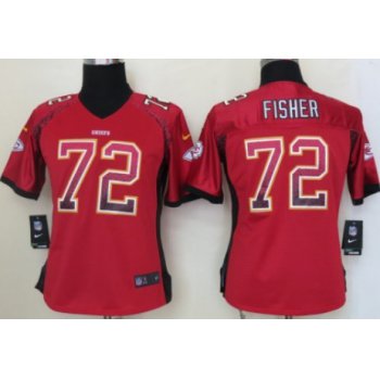 Nike Kansas City Chiefs #72 Eric Fisher Drift Fashion Red Womens Jersey
