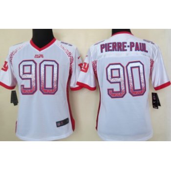 Nike New York Giants #90 Jason Pierre-Paul Drift Fashion White Womens Jersey