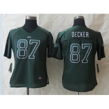 Nike New York Jets #87 Eric Decker Drift Fashion Green Womens Jersey