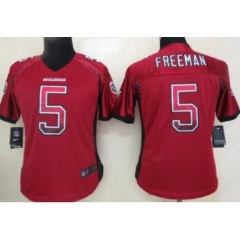 Nike Tampa Bay Buccaneers #5 Josh Freeman Drift Fashion Red Womens Jersey