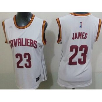 Cleveland Cavaliers #23 LeBron James 2014 New White Womens Jersey