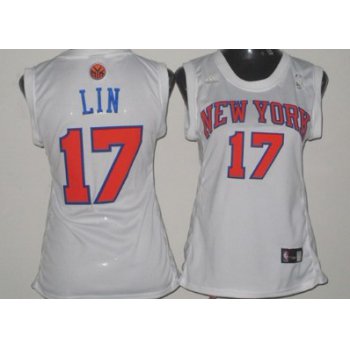 New York Knicks #17 Jeremy Lin White Womens Jersey
