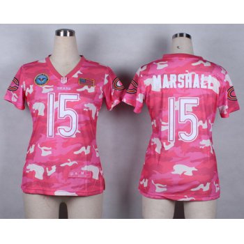 Nike Chicago Bears #15 Brandon Marshall 2014 Salute to Service Pink Camo Womens Jersey