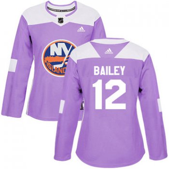 Adidas New York Islanders #12 Josh Bailey Purple Authentic Fights Cancer Women's Stitched NHL Jersey