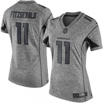 Nike Arizona Cardinals #11 Larry Fitzgerald Gray Women's Stitched NFL Limited Gridiron Gray Jersey