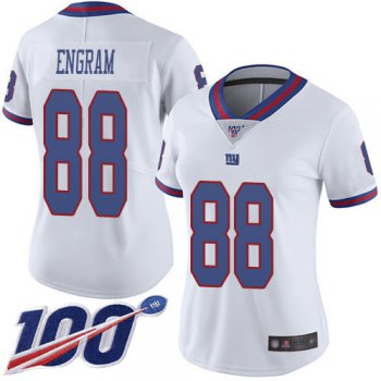 Nike Giants #88 Evan Engram White Women's Stitched NFL Limited Rush 100th Season Jersey