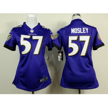Nike Baltimore Ravens #57 C.J. Mosley 2013 Purple Game Womens Jersey