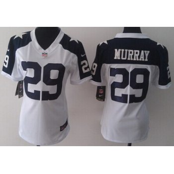 Nike Dallas Cowboys #29 DeMarco Murray White Thanksgiving Limited Womens Jersey