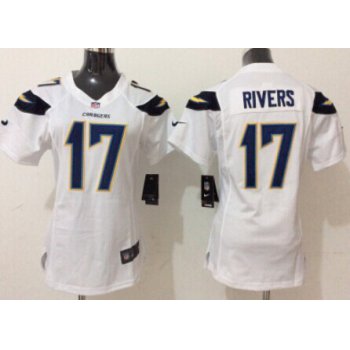 Nike San Diego Chargers #17 Philip Rivers 2013 White Game Womens Jersey