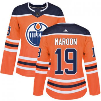 Adidas Edmonton Oilers #19 Patrick Maroon Orange Home Authentic Women's Stitched NHL Jersey