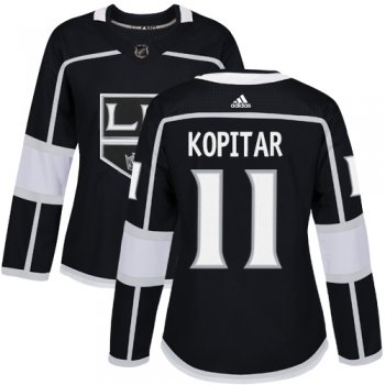 Adidas Los Angeles Kings #11 Anze Kopitar Black Home Authentic Women's Stitched NHL Jersey