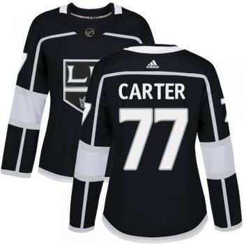 Adidas Los Angeles Kings #77 Jeff Carter Black Home Authentic Women's Stitched NHL Jersey