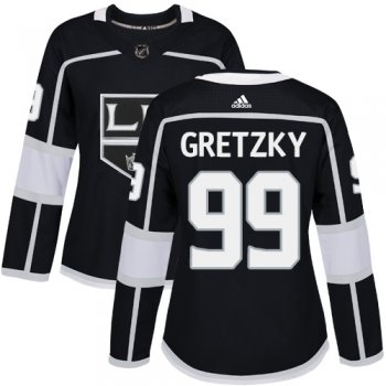 Adidas Los Angeles Kings #99 Wayne Gretzky Black Home Authentic Women's Stitched NHL Jersey