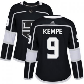 Adidas Los Angeles Kings #9 Adrian Kempe Black Home Authentic Women's Stitched NHL Jersey
