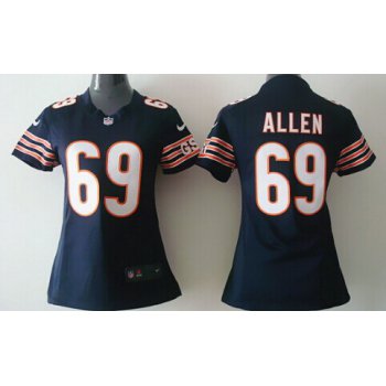 Nike Chicago Bears #69 Jared Allen Blue Game Womens Jersey