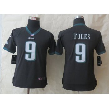 Nike Philadelphia Eagles #9 Nick Foles Black Limited Womens Jersey