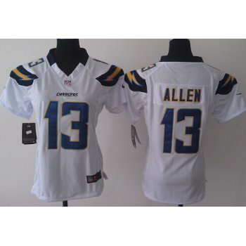 Nike San Diego Chargers #13 Keenan Allen 2013 White Limited Womens Jersey