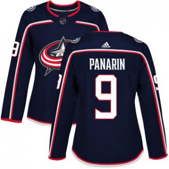 Adidas Columbus Blue Jackets #9 Artemi Panarin Navy Blue Home Authentic Women's Stitched NHL Jersey