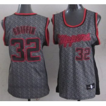 Los Angeles Clippers #32 Blake Griffin Gray Static Fashion Womens Jersey