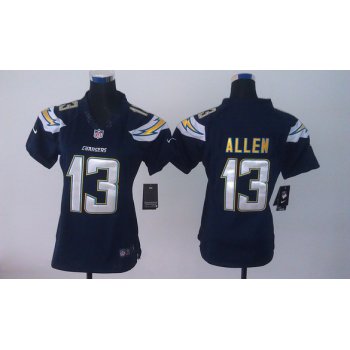 Nike San Diego Chargers #13 Keenan Allen 2013 Navy Blue Limited Womens Jersey