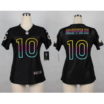 Nike Washington Redskins #10 Robert Griffin III Pro Line Black Fashion Womens Jersey