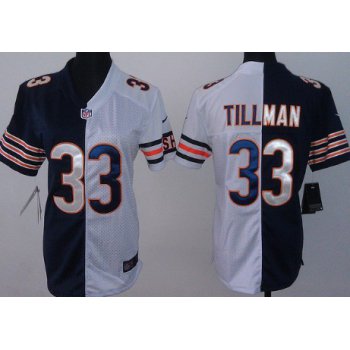 Nike Chicago Bears #33 Charles Tillman Blue/White Two Tone Womens Jersey