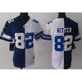 Nike Dallas Cowboys #82 Jason Witten Blue/White Two Tone Womens Jersey