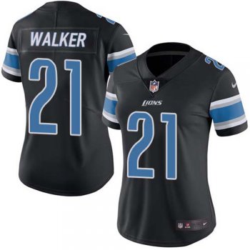 Nike Lions #21 Tracy Walker Black Women's Stitched NFL Limited Rush Jersey