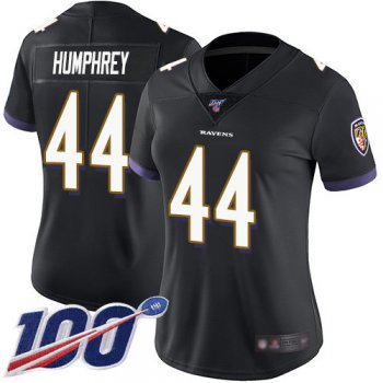 Nike Ravens #44 Marlon Humphrey Black Alternate Women's Stitched NFL 100th Season Vapor Limited Jersey