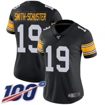 Nike Steelers #19 JuJu Smith-Schuster Black Alternate Women's Stitched NFL 100th Season Vapor Limited Jersey