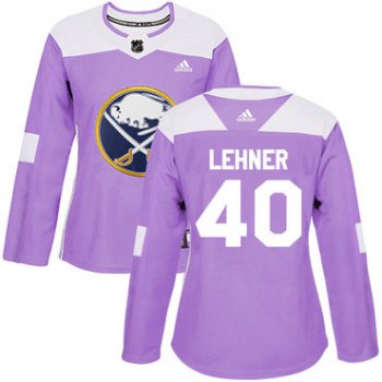 Adidas Buffalo Sabres #40 Robin Lehner Purple Authentic Fights Cancer Women's Stitched NHL Jersey