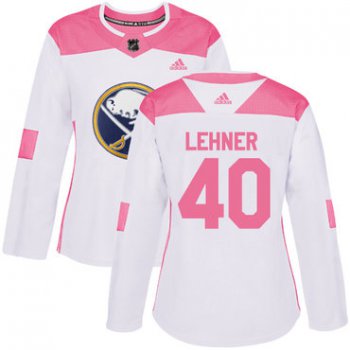 Adidas Buffalo Sabres #40 Robin Lehner White Pink Authentic Fashion Women's Stitched NHL Jersey