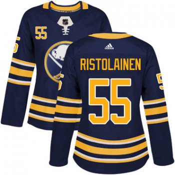 Adidas Buffalo Sabres #55 Rasmus Ristolainen Navy Blue Home Authentic Women's Stitched NHL Jersey