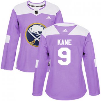 Adidas Buffalo Sabres #9 Evander Kane Purple Authentic Fights Cancer Women's Stitched NHL Jersey