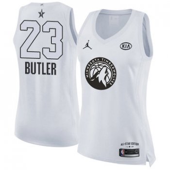 Nike Minnesota Timberwolves #23 Jimmy Butler White Women's NBA Jordan Swingman 2018 All-Star Game Jersey