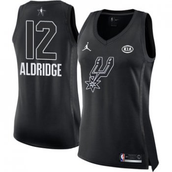 Nike San Antonio Spurs #12 LaMarcus Aldridge Black Women's NBA Jordan Swingman 2018 All-Star Game Jersey