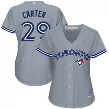 Blue Jays #29 Joe Carter Grey Road Women's Stitched Baseball Jersey