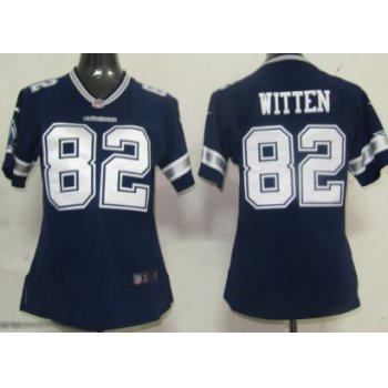 Nike Dallas Cowboys #82 Jason Witten Blue Game Womens Jersey