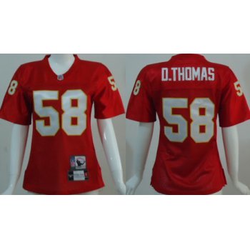 Kansas City Chiefs # Derrick Thomas Red Throwback Womens Jersey