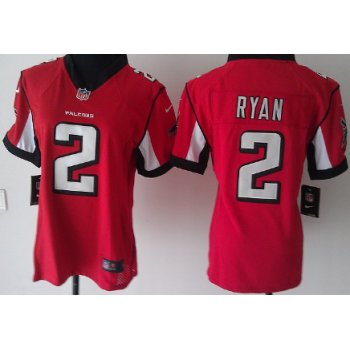 Nike Atlanta Falcons #2 Matt Ryan Red Game Womens Jersey