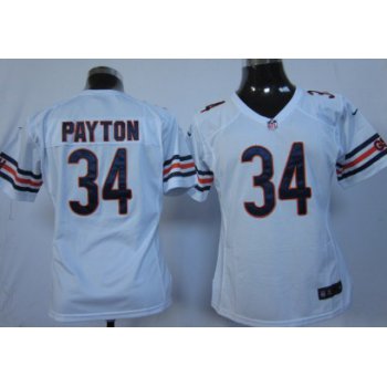 Nike Chicago Bears #34 Walter Payton White Game Womens Jersey